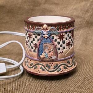 Jim Shore Angel & Nativity Votive Candle Warmer